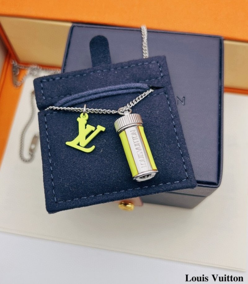 Louis Vuitton Fluo Perfume Bottle Pendant Necklace - Grass Green view