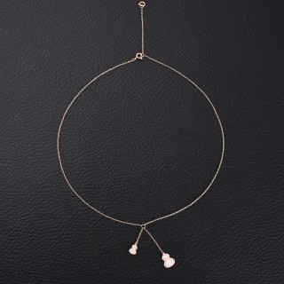 Qeelin Mother-of-Pearl Gourd Tassel Necklace Gold view 7