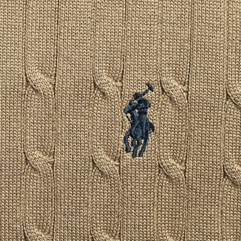 Polo Ralph Lauren Beige Cable Knit Short Sleeve Polo view