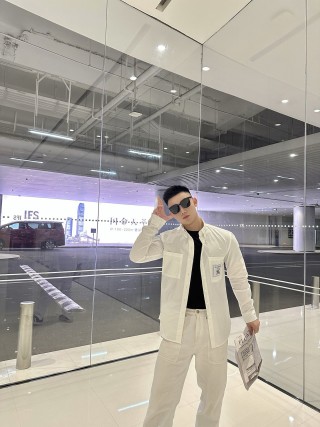 Burberry Cream Oversized Utility Shirt Jacket view 2