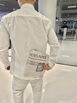 Burberry Cream Oversized Utility Shirt Jacket view 6