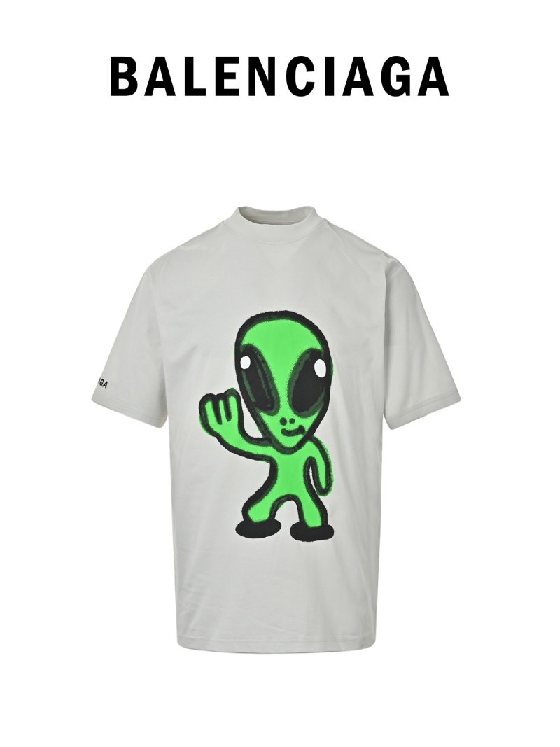 Neon Green Octopus Graphic Short Sleeve T-Shirt White view