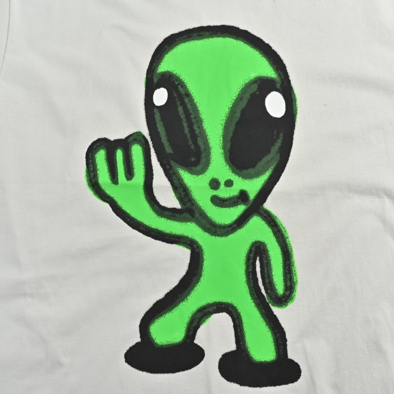 Neon Green Octopus Graphic Short Sleeve T-Shirt White view
