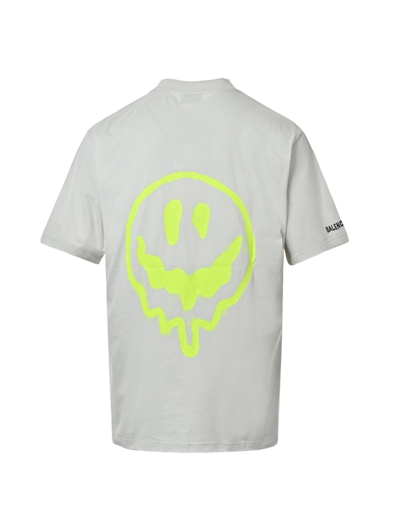 Neon Green Octopus Graphic Short Sleeve T-Shirt White view