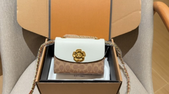 Chloe Tess White & Tan Shoulder Bag
