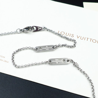 Louis Vuitton LV Globe Crystal Pendant Necklace Silver view 9