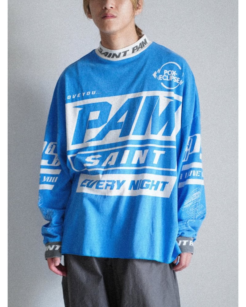 Saint Morta PAM Blue Graphic Long-Sleeve T-Shirt