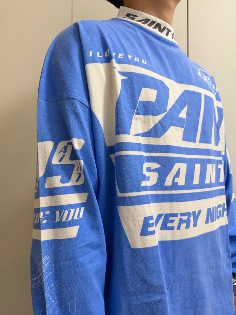 Saint Morta PAM Blue Graphic Long-Sleeve T-Shirt view