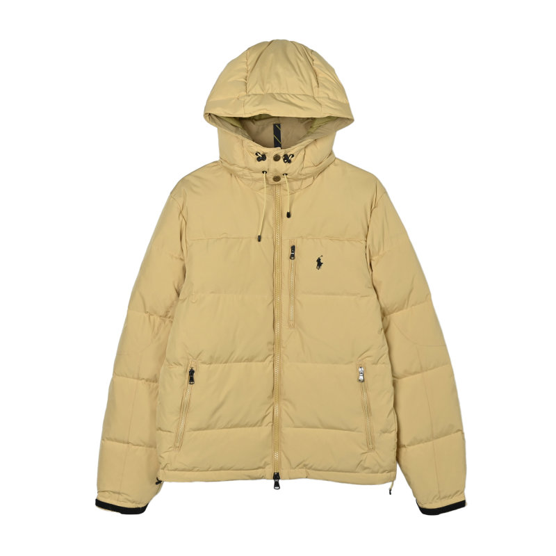 Women's Beige Puffer Down Jacket - Classic Quilted Winter Coat view