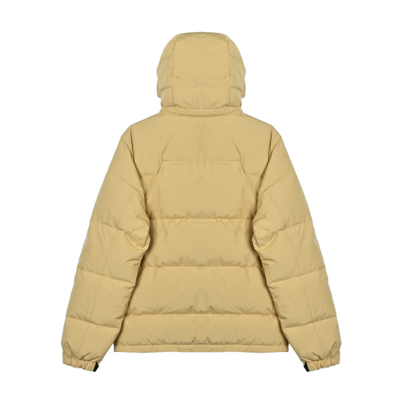 Women's Beige Puffer Down Jacket - Classic Quilted Winter Coat view