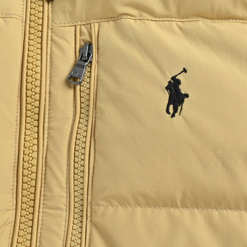 Women's Beige Puffer Down Jacket - Classic Quilted Winter Coat view