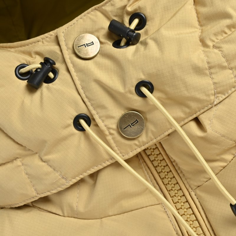 Women's Beige Puffer Down Jacket - Classic Quilted Winter Coat view