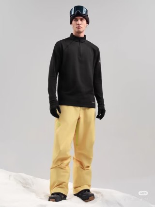 Descente Black Quarter-Zip Technical Ski Jacket view 3