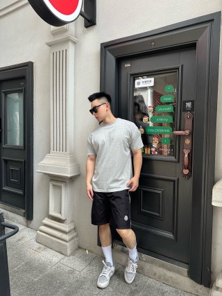 Moncler Black Nylon Shorts