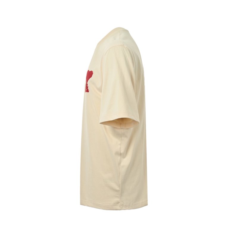 Ami Red Heart Logo Cream T-Shirt view
