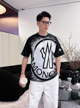 Moncler Black & White Graphic Logo T-Shirt