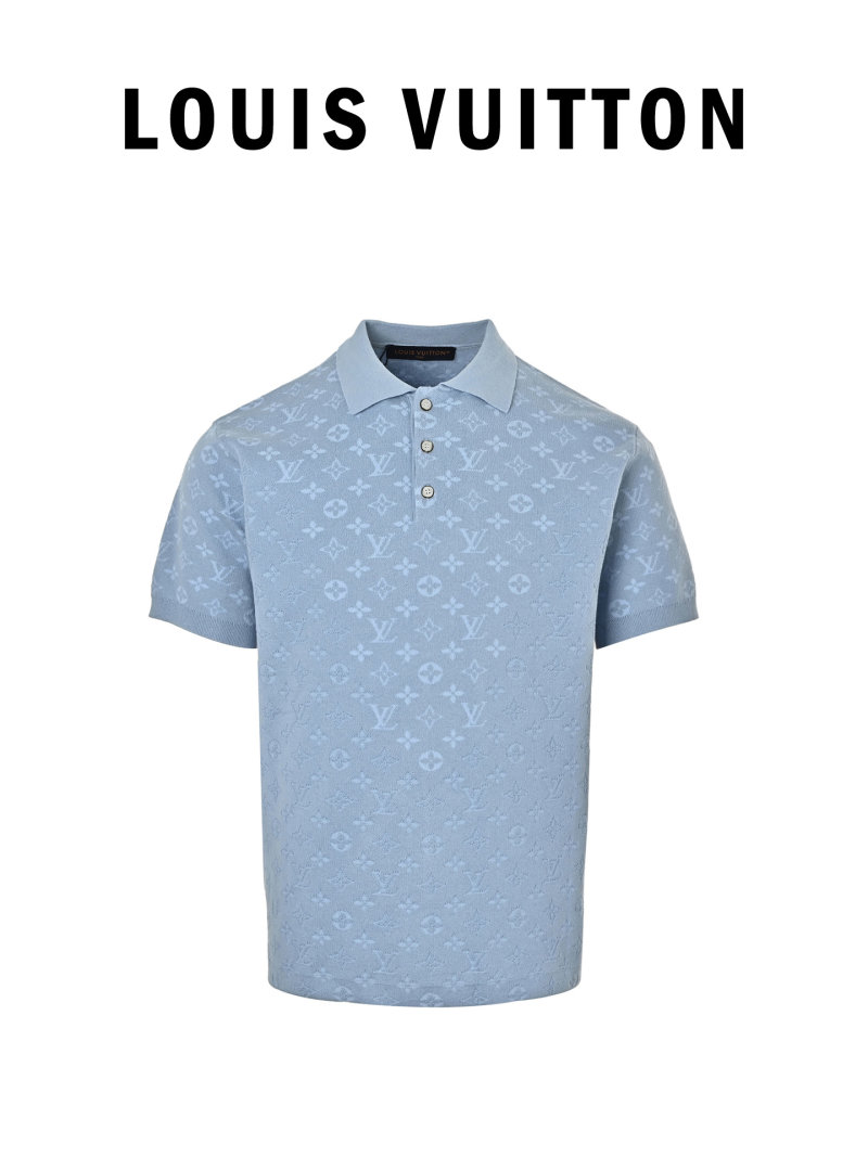 Louis Vuitton Monogram Polo Shirt Light Blue view