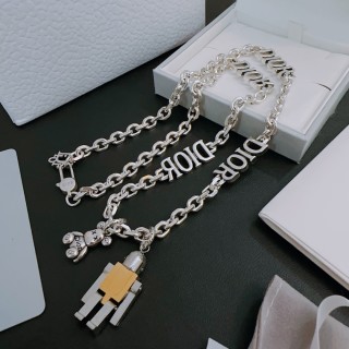 Dior Silver Charm Chain Necklace - Unisex view 2