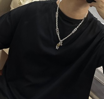 Dior Silver Charm Chain Necklace - Unisex view 4