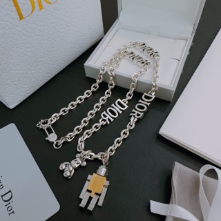 Dior Silver Charm Chain Necklace - Unisex view 5