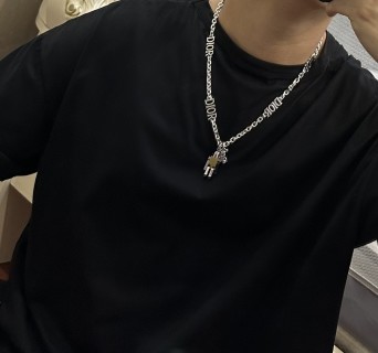 Dior Silver Charm Chain Necklace - Unisex view 7