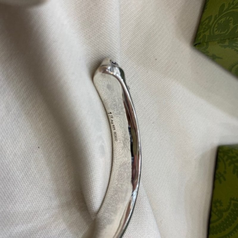 Gucci Double G Tiger Head Vintage Silver Cuff Bracelet view