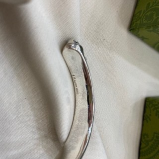 Gucci Double G Tiger Head Vintage Silver Cuff Bracelet view 8