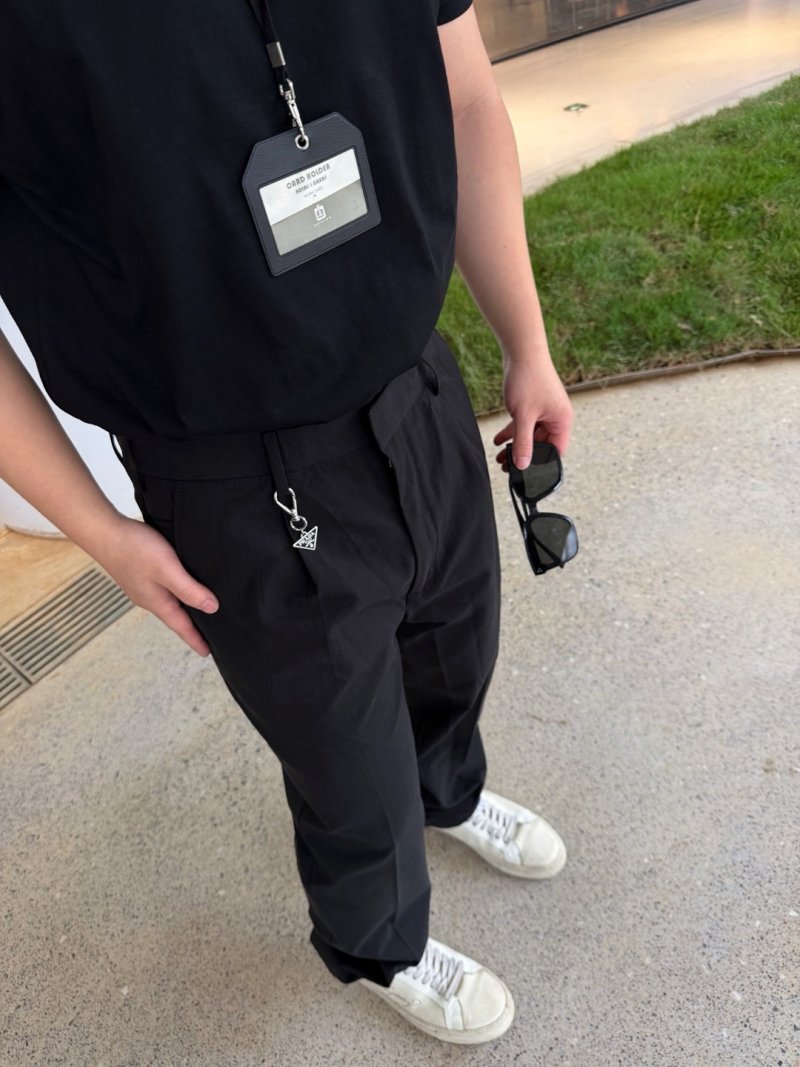 Essentials Black Relaxed Fit Cargo Pants