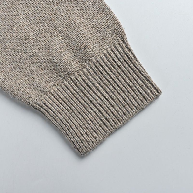 Beige Ribbed Knit Cardigan view
