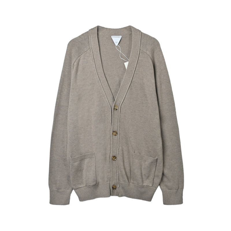 Beige Ribbed Knit Cardigan view