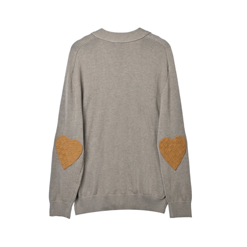Beige Ribbed Knit Cardigan view