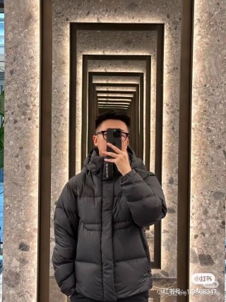 Black Oversized Puffer Down Jacket view 5
