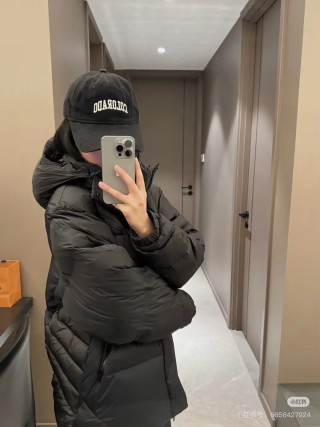 Black Oversized Puffer Down Jacket view 6