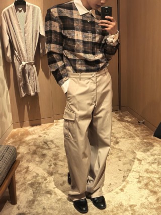 Beige Cargo Pants with Multiple Pockets & Belt view 7