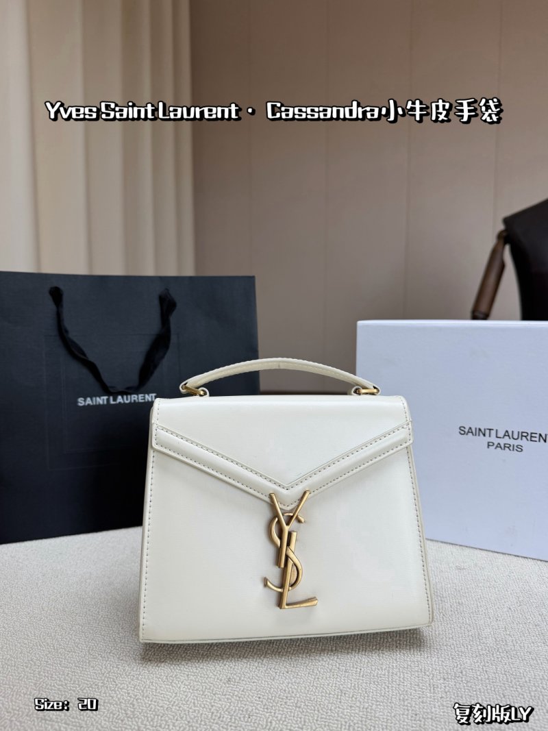 YSL Cassandra Black & Gold Envelope Shoulder Bag