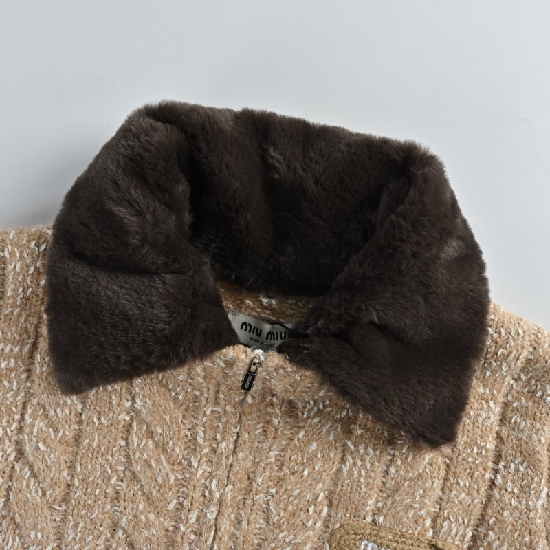 Beige Cable Knit Cardigan view