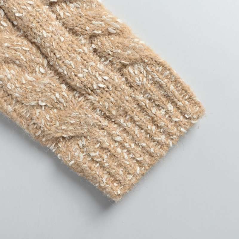 Beige Cable Knit Cardigan view