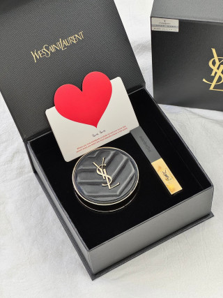 YSL Black Gold Leather Cushion Lipstick Duo Gift Set view 5