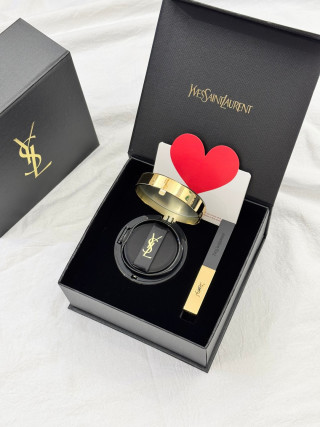 YSL Black Gold Leather Cushion Lipstick Duo Gift Set view 7