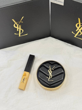 YSL Black Gold Leather Cushion Lipstick Duo Gift Set view 10