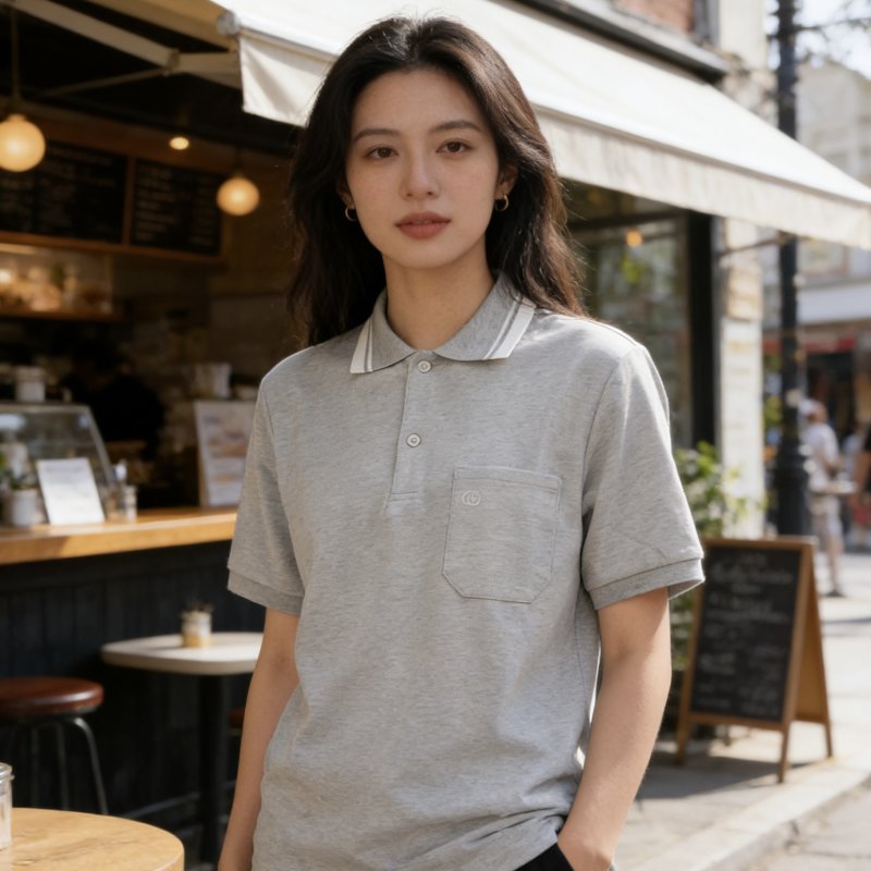Women's Classic Polo Short Sleeve - Light Grey view