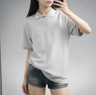 Women's Classic Polo Short Sleeve - Light Grey view 9