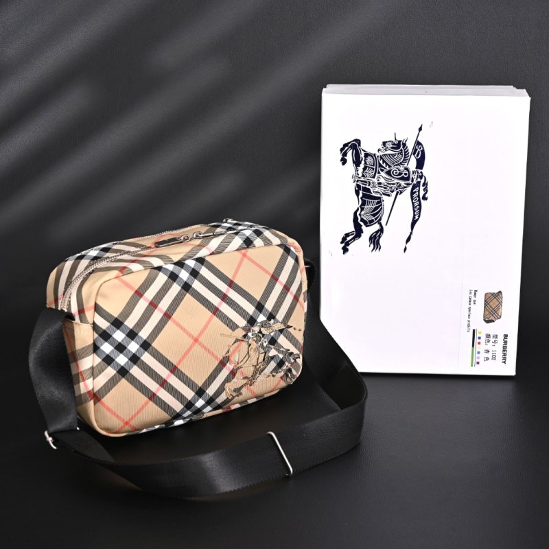 Burberry Vintage Check Camera Bag with Equestrian Detail