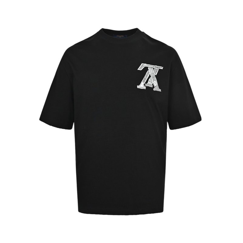 Essentials Black A Logo Short Sleeve T-Shirt view