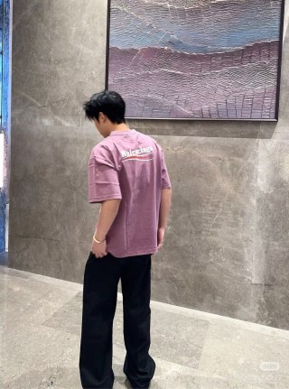 Balenciaga Mauve Short Sleeve T-Shirt view 3
