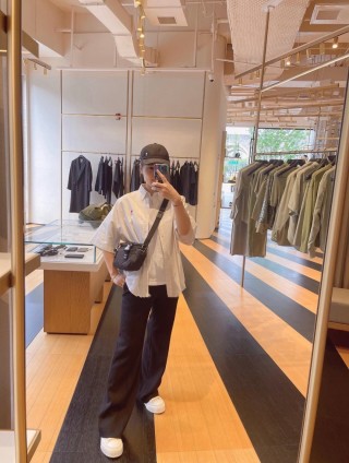 Classic White Oversized Button-Up Shirt view 6