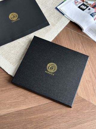 Versace Inspired Notebook & Ballpoint Pen Gift Set Black Gold