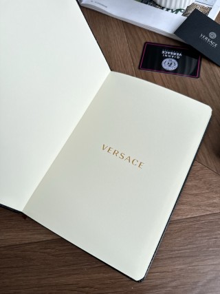 Versace Inspired Notebook & Ballpoint Pen Gift Set Black Gold view 6