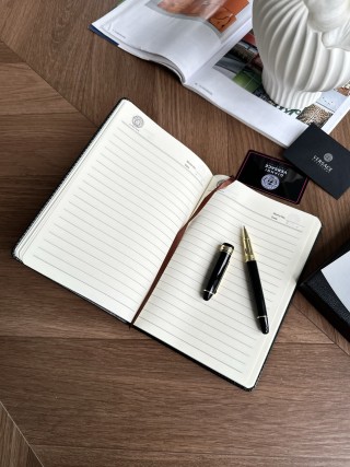 Versace Inspired Notebook & Ballpoint Pen Gift Set Black Gold view 8
