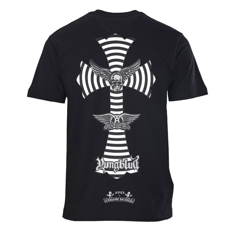 Aerosmith Winged Logo Black T-Shirt view